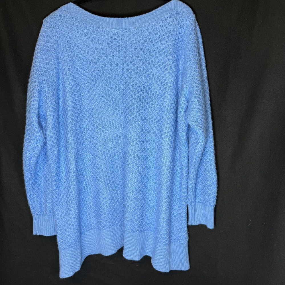 C. Wonder Women's 3X Blue Knit Pullover Tunic Sweater‎ with Zipper Detail - Picture 2 of 4